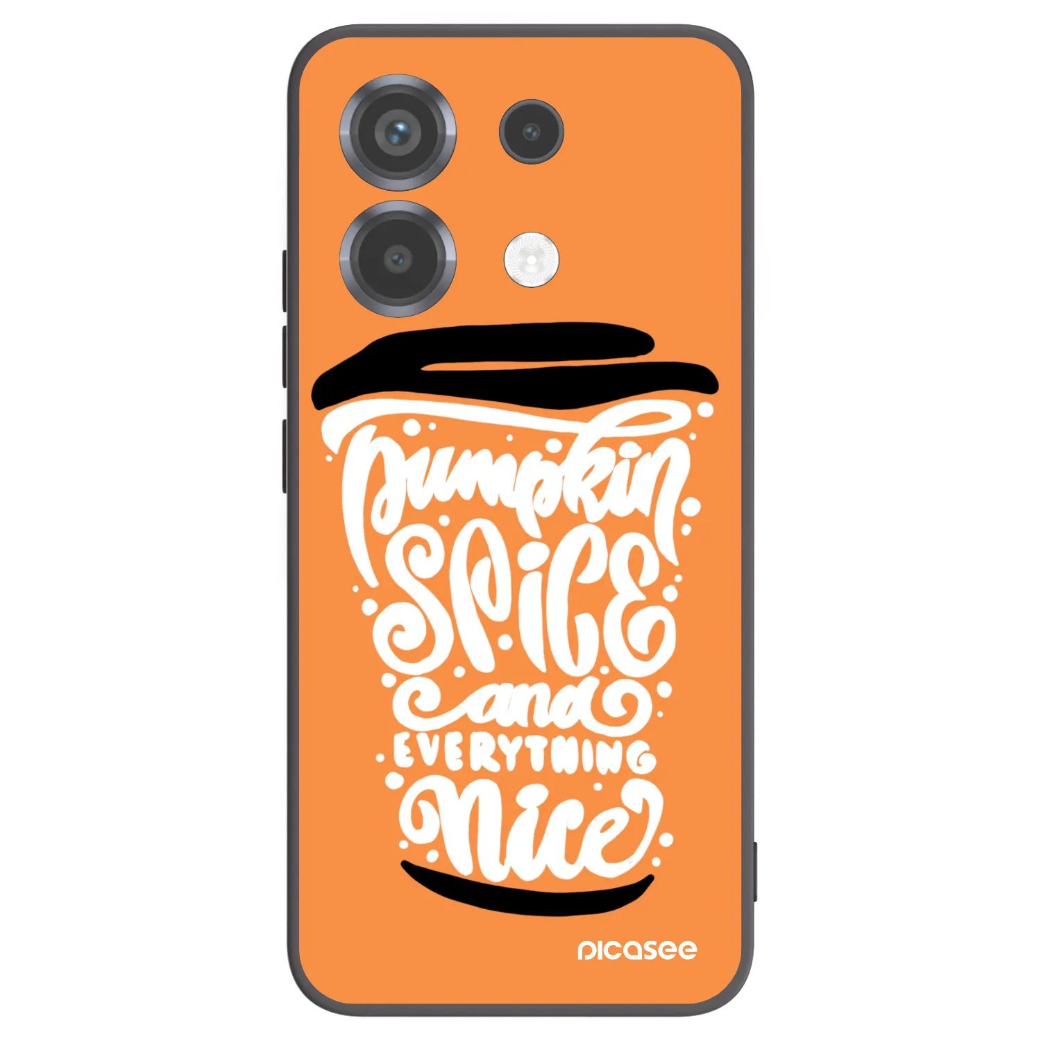 Picasee silikonski črni ovitek za Xiaomi Poco X6 - Pumpkin coffee