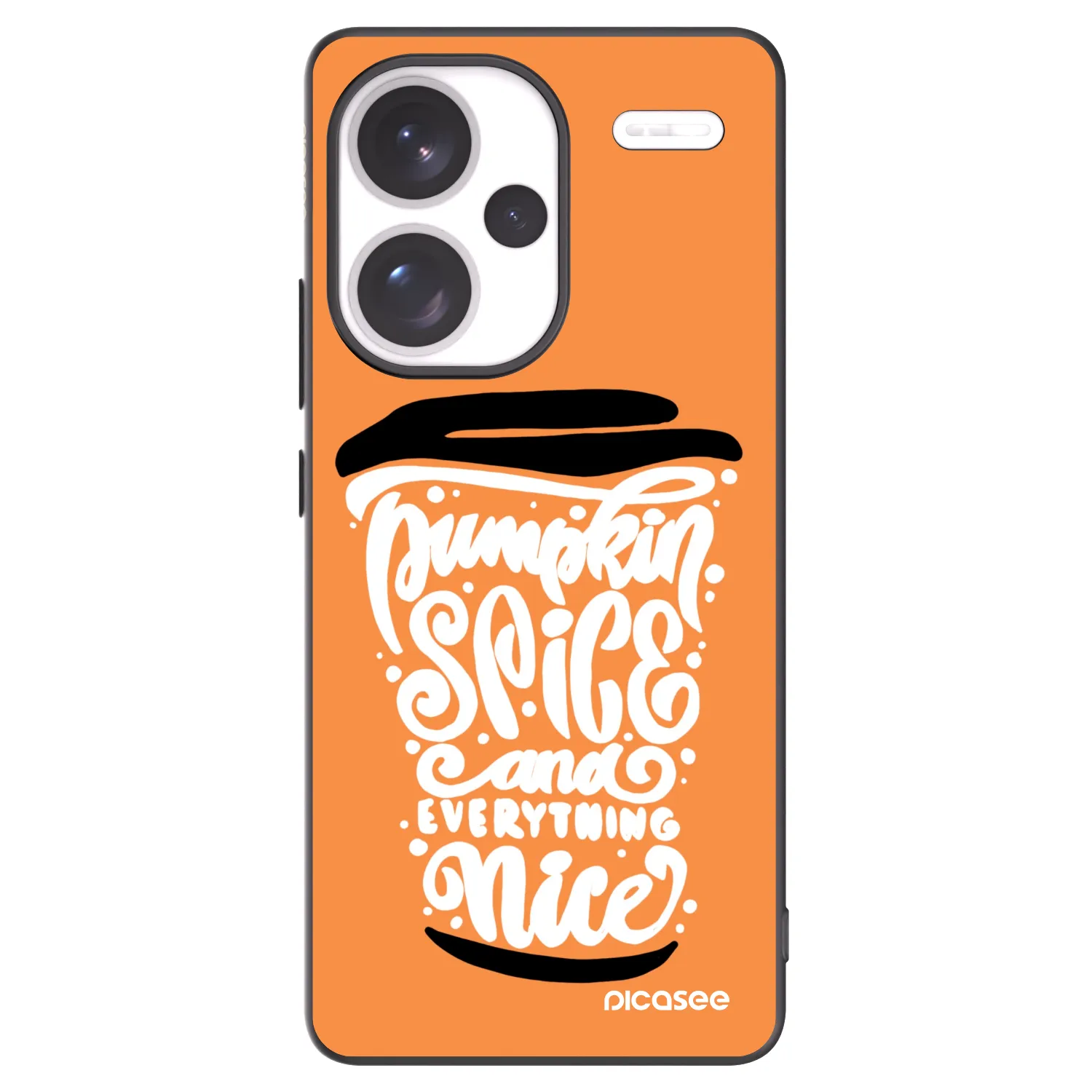 Picasee silikonski črni ovitek za Xiaomi Redmi Note 13 Pro+ 5G - Pumpkin coffee