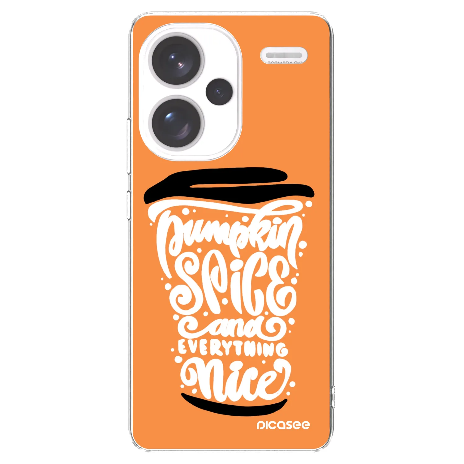 Picasee silikonski prozorni ovitek za Xiaomi Redmi Note 13 Pro+ 5G - Pumpkin coffee