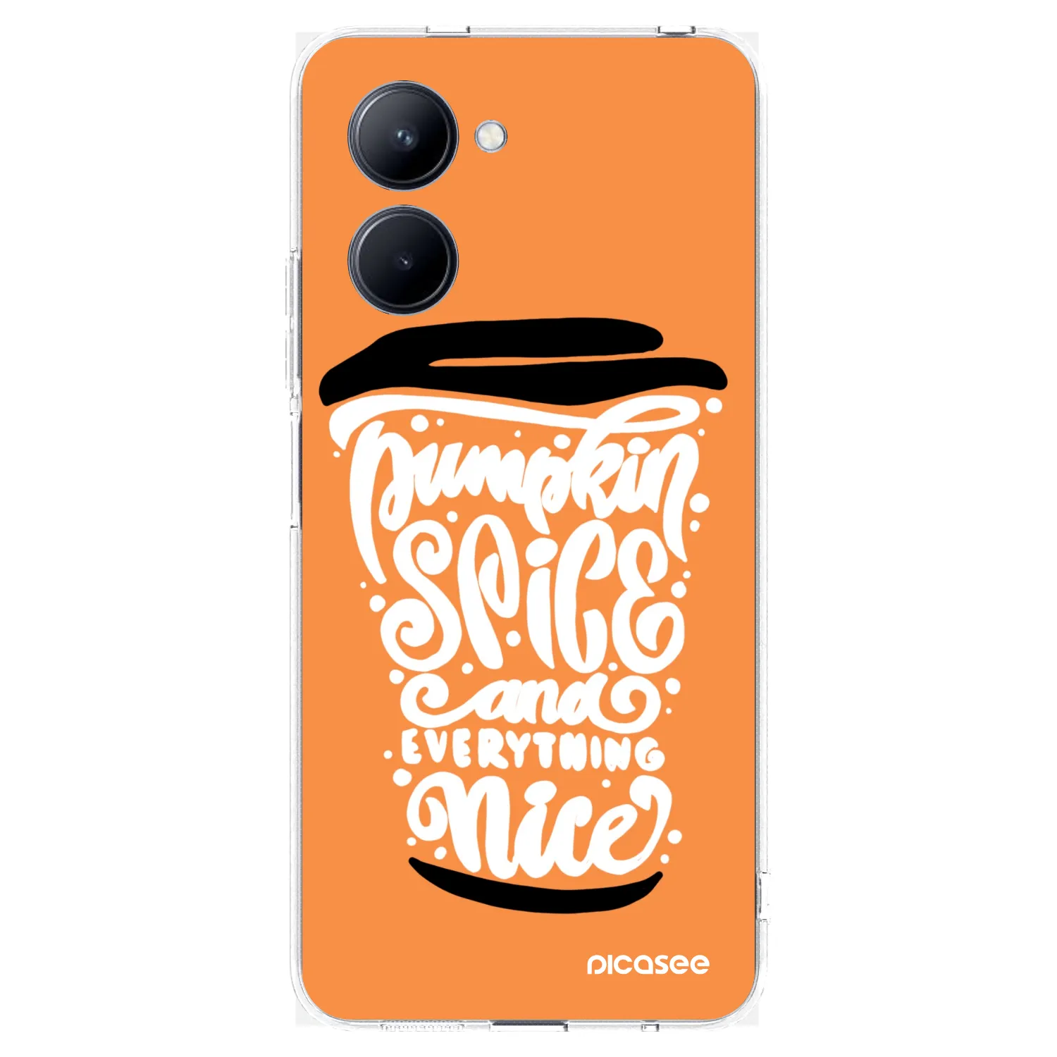 Picasee silikonski prozorni ovitek za Realme C33 (2023) - Pumpkin coffee