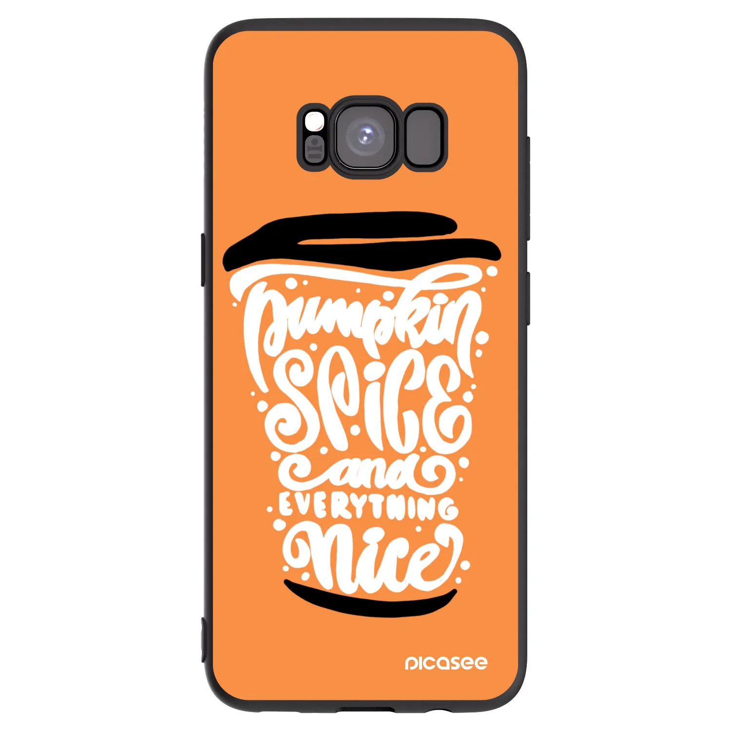 Picasee silikonski črni ovitek za Samsung Galaxy S8 G950F - Pumpkin coffee