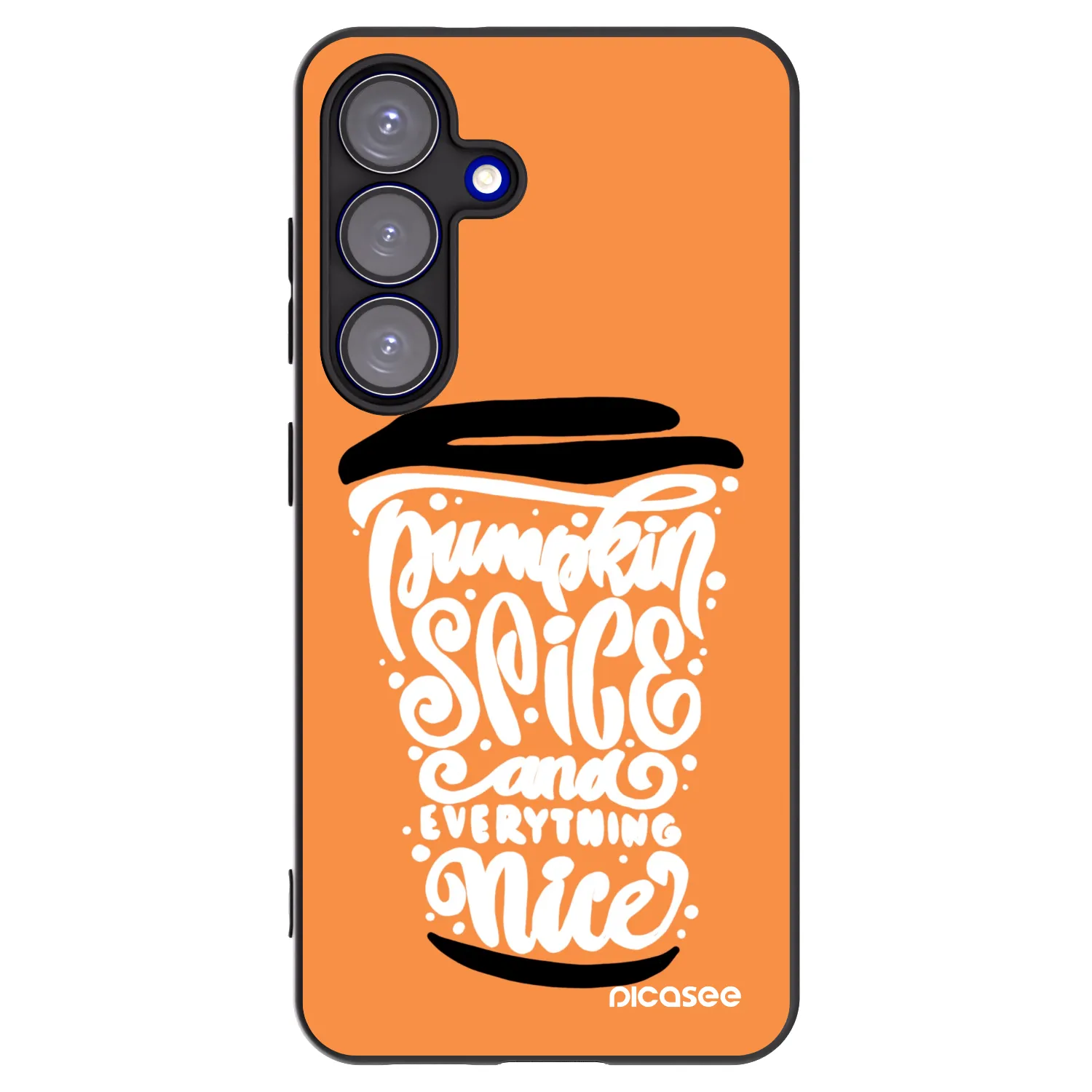 Picasee silikonski črni ovitek za Samsung Galaxy S25 5G - Pumpkin coffee