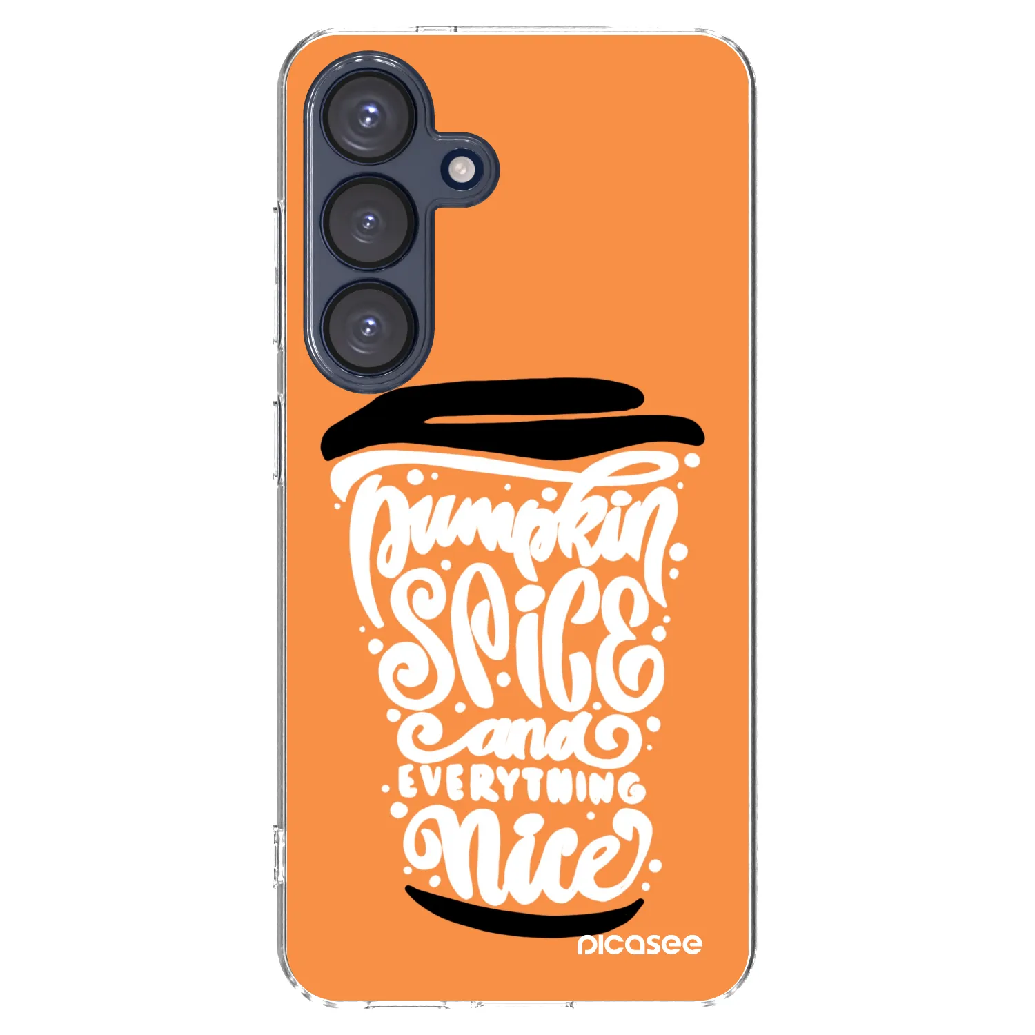 Picasee silikonski prozorni ovitek za Samsung Galaxy S25 5G - Pumpkin coffee