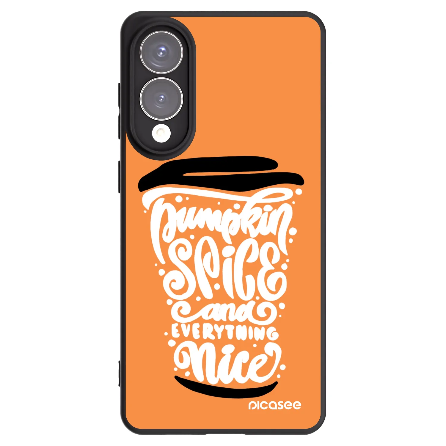 Picasee silikonski črni ovitek za Samsung Galaxy S25 Edge 5G - Pumpkin coffee