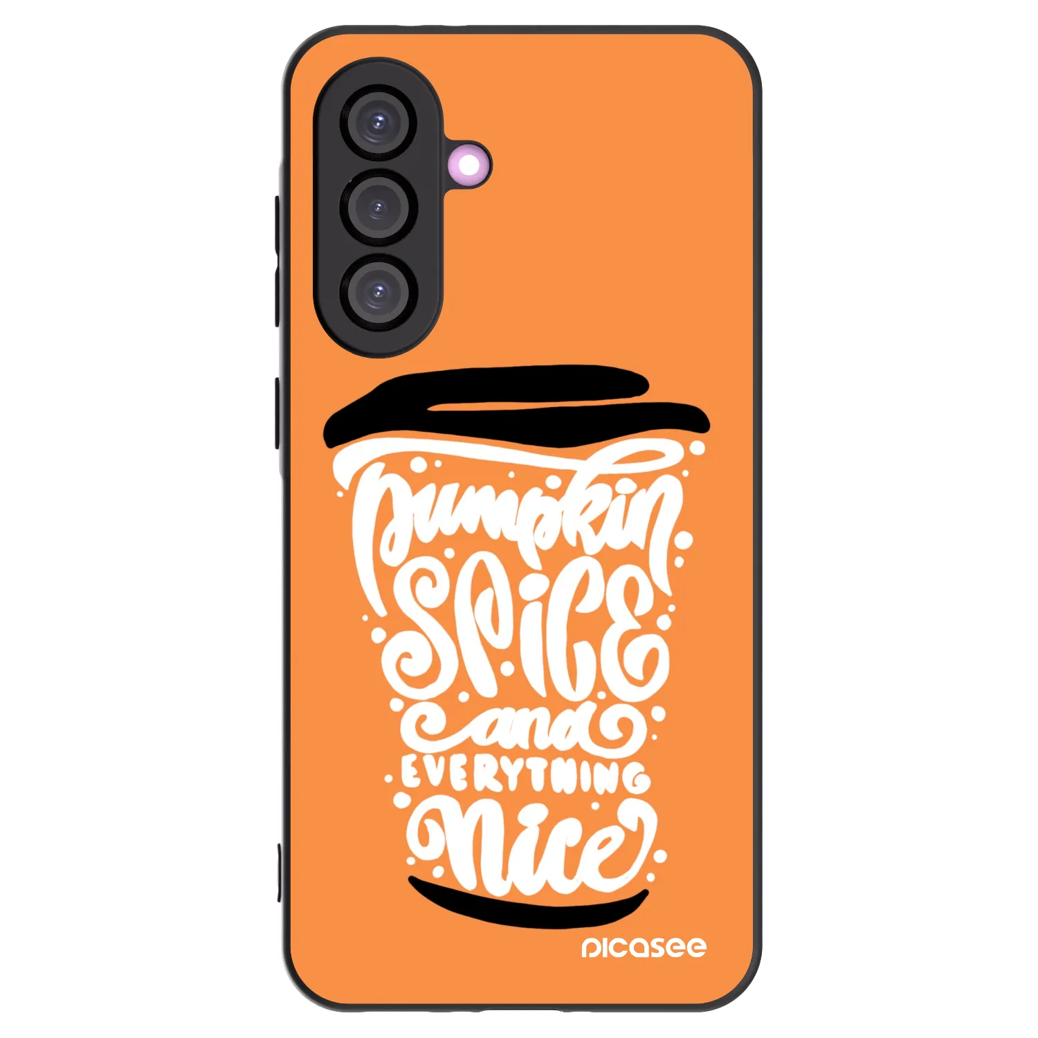 Picasee silikonski črni ovitek za Samsung Galaxy A56 5G A566B - Pumpkin coffee