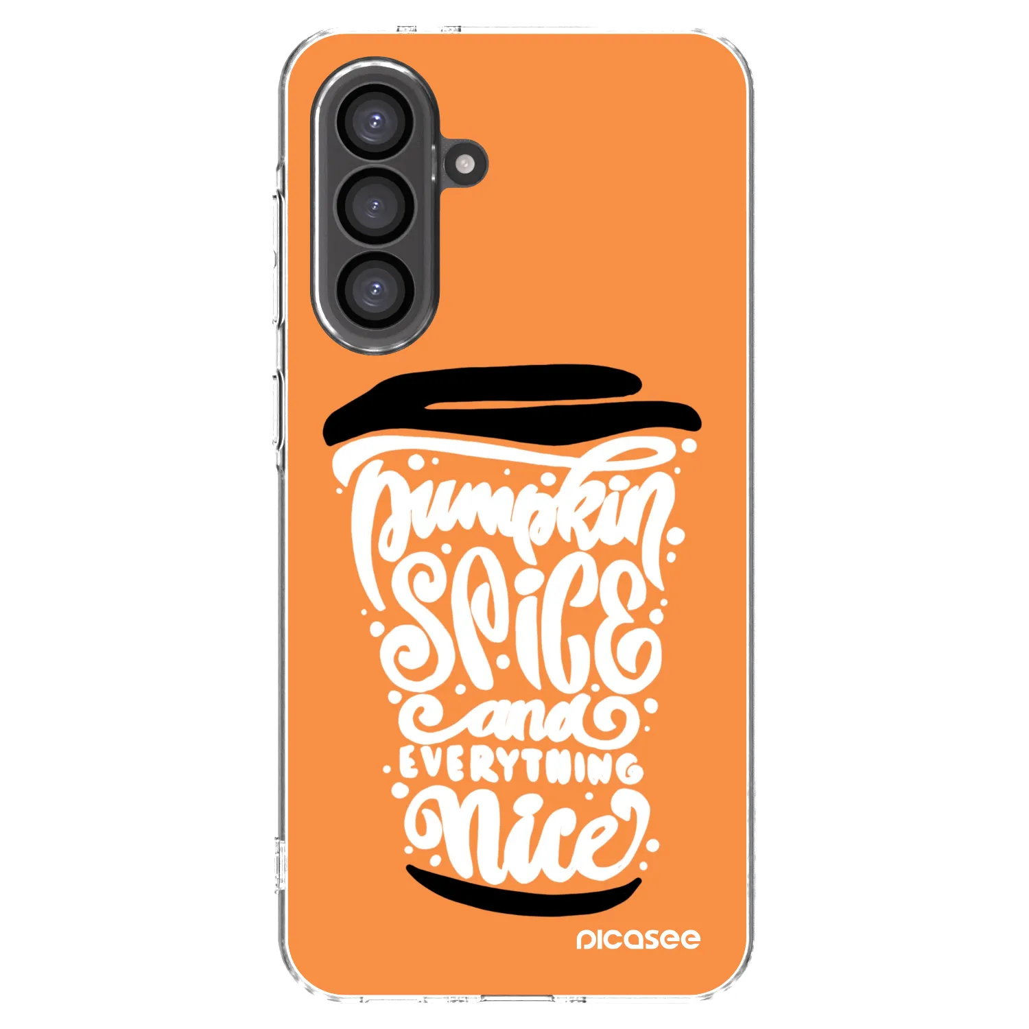 Picasee silikonski prozorni ovitek za Samsung Galaxy A56 5G A566B - Pumpkin coffee