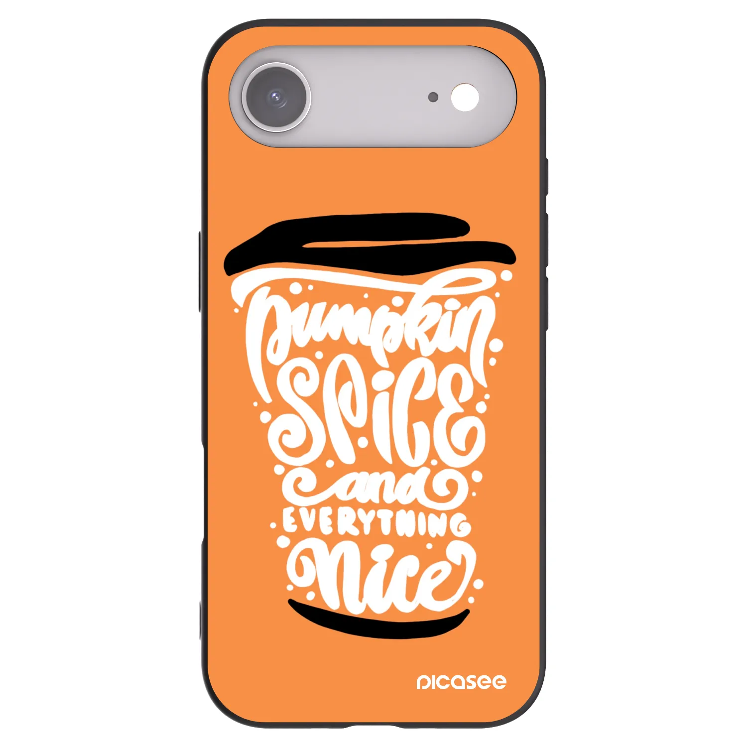 Picasee silikonski črni ovitek za Apple iPhone Air - Pumpkin coffee