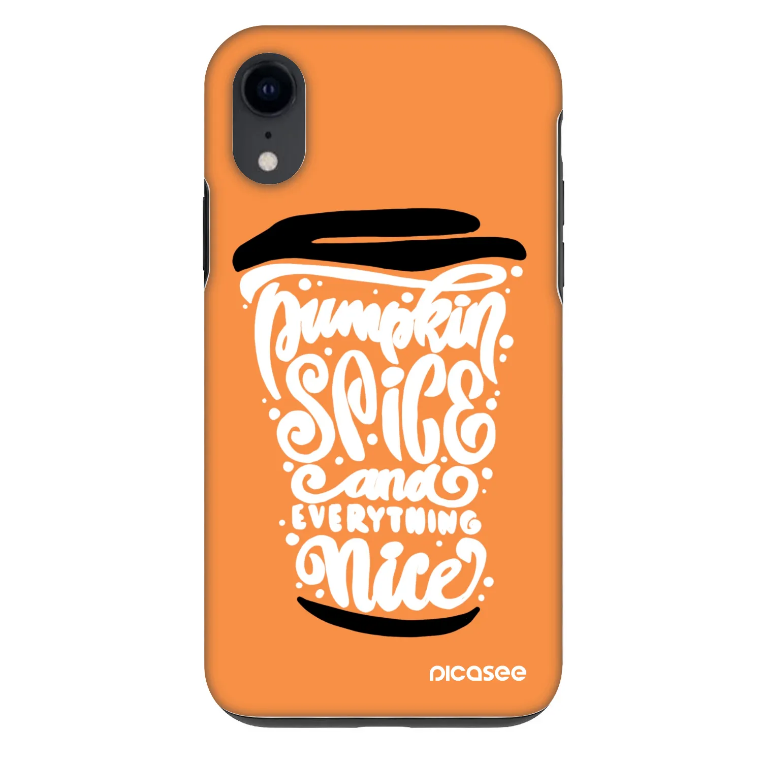 Picasee Fashion Case za Apple iPhone XR - Pumpkin coffee