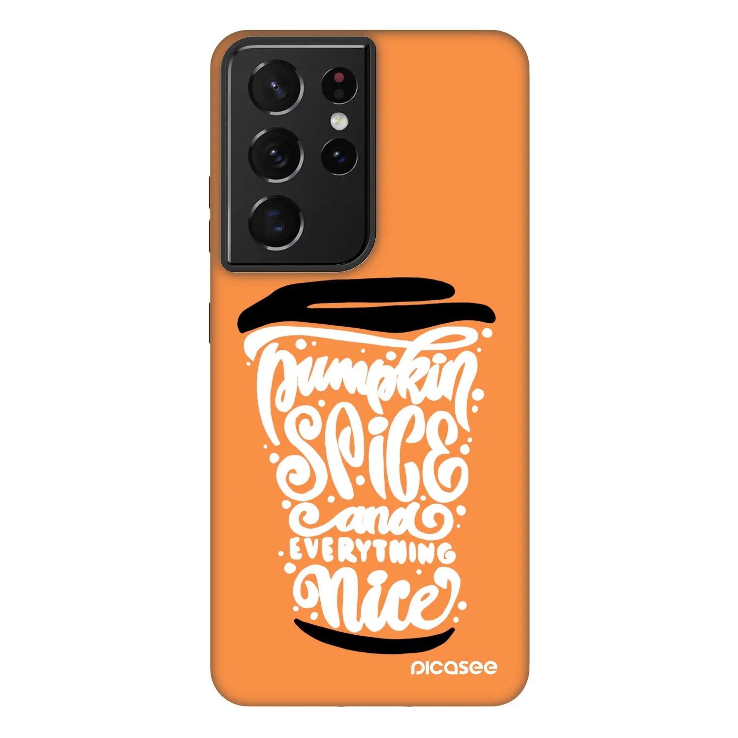 Picasee Fashion Case za Samsung Galaxy S21 Ultra 5G G998B - Pumpkin coffee