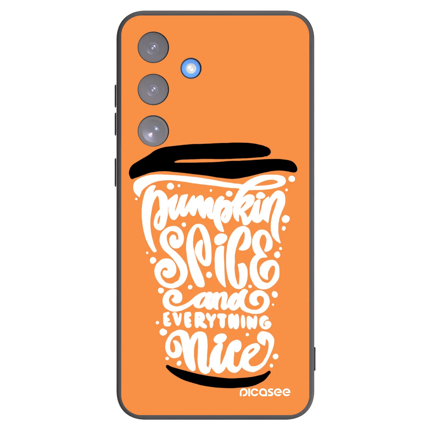 Picasee silikonski črni ovitek za Samsung Galaxy S25 FE 5G - Pumpkin coffee