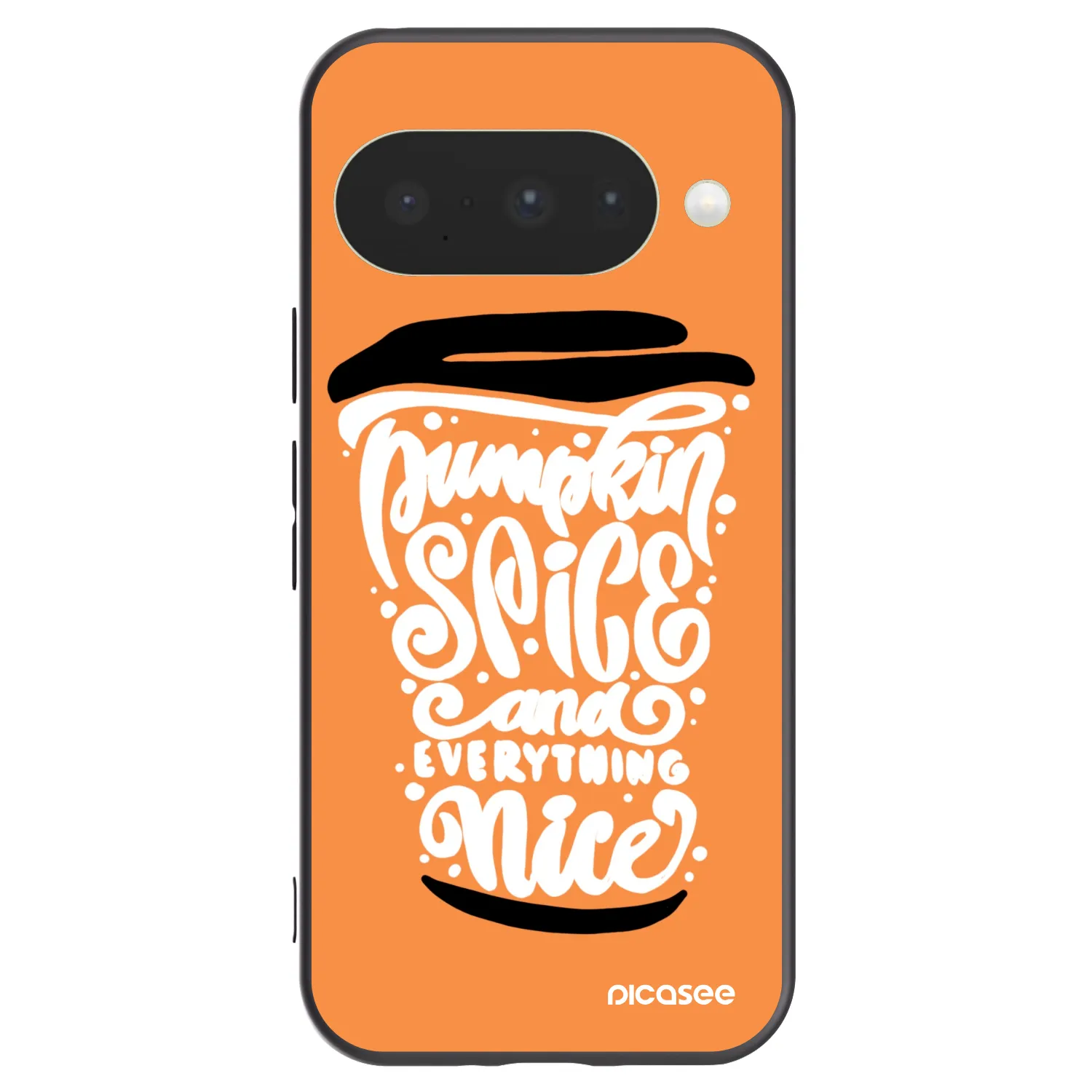 Picasee silikonski črni ovitek za Google Pixel 10 - Pumpkin coffee