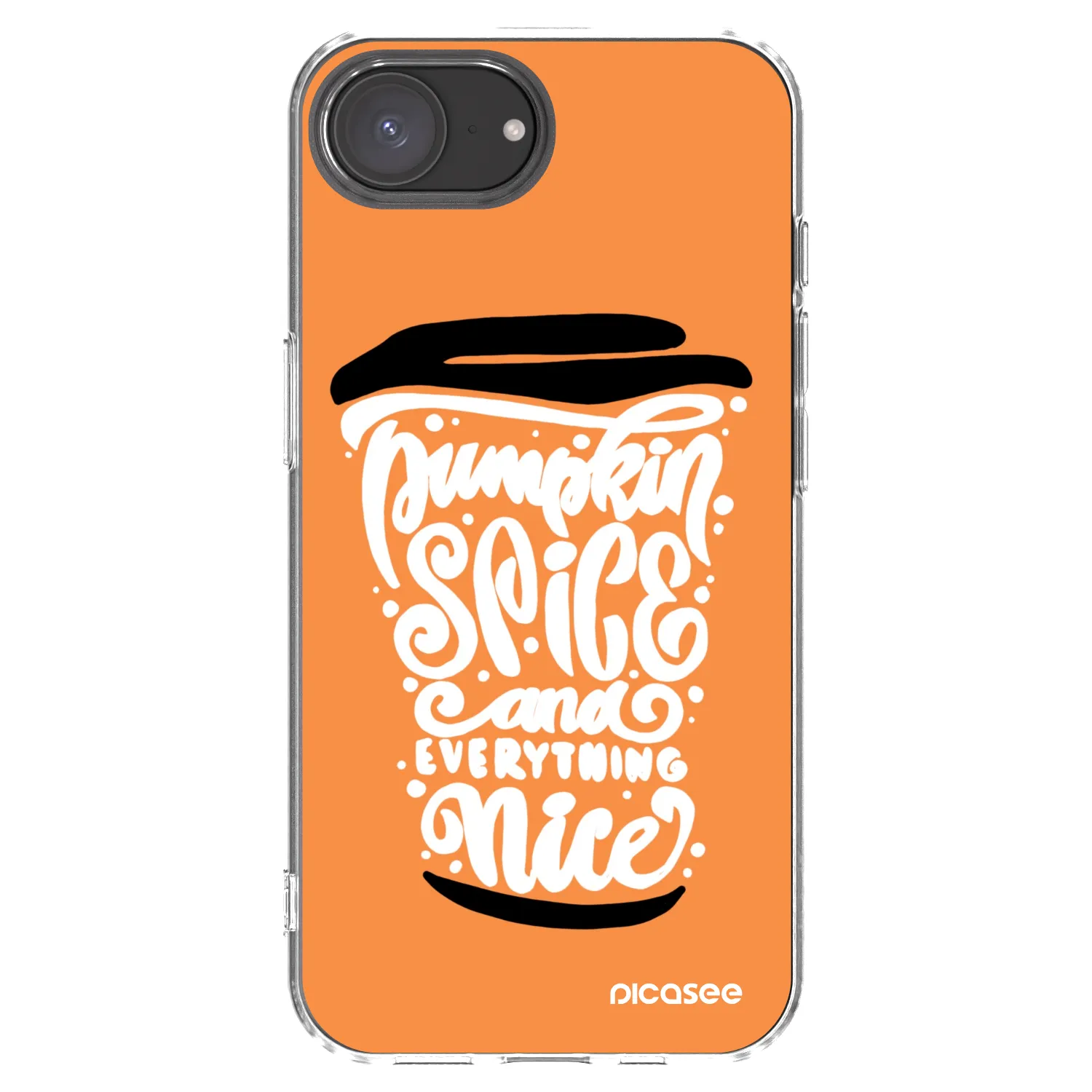 Picasee silikonski prozorni ovitek za Apple iPhone 17e - Pumpkin coffee