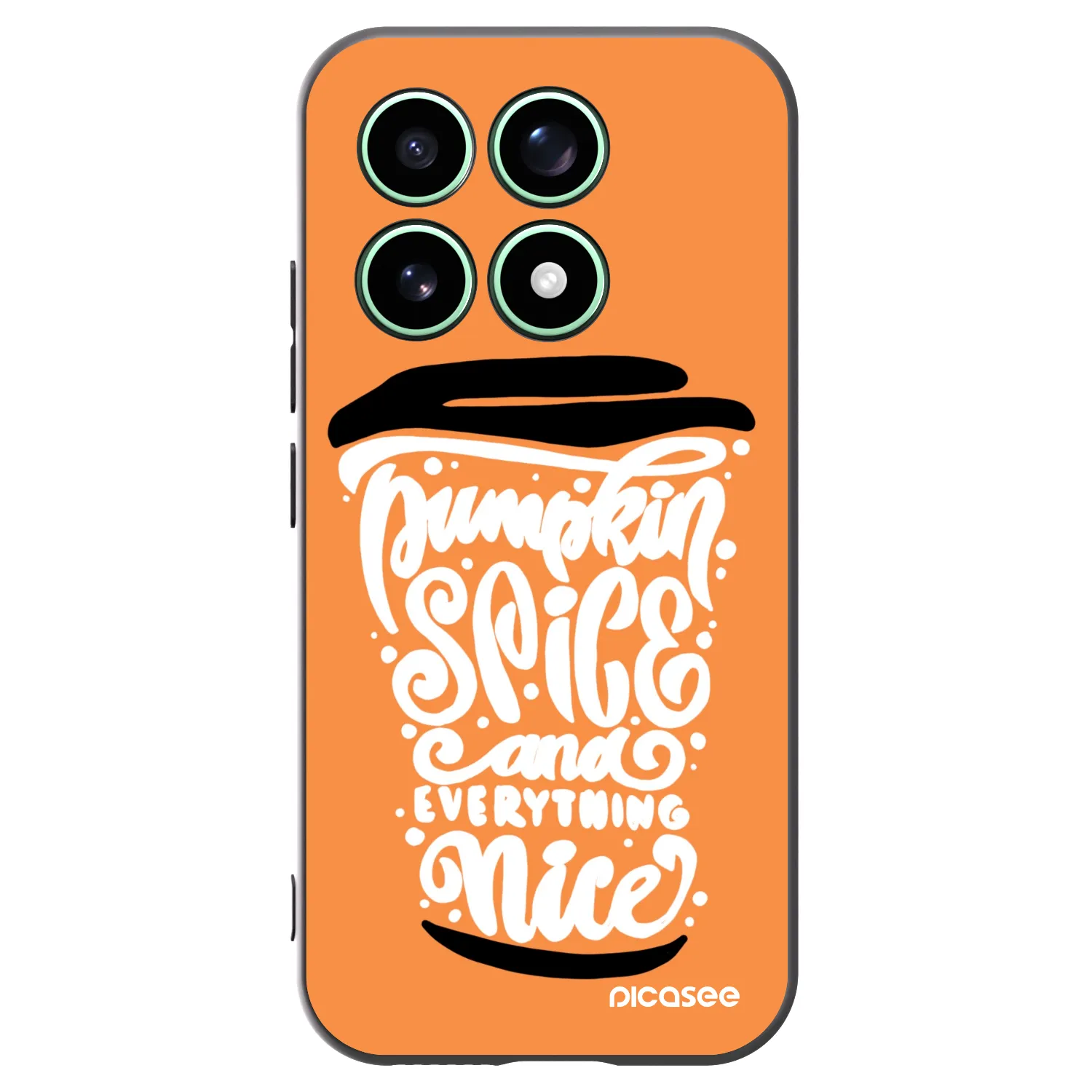 Picasee silikonski črni ovitek za Xiaomi 17 - Pumpkin coffee