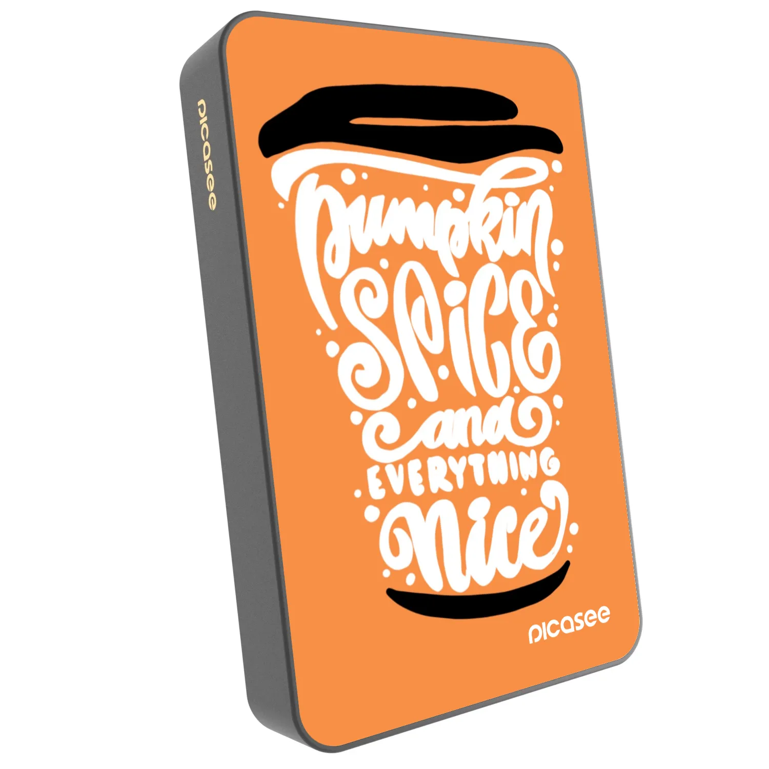 Picasee Prenosna baterija z MagSafe 10 000 mAh Siva - Pumpkin coffee