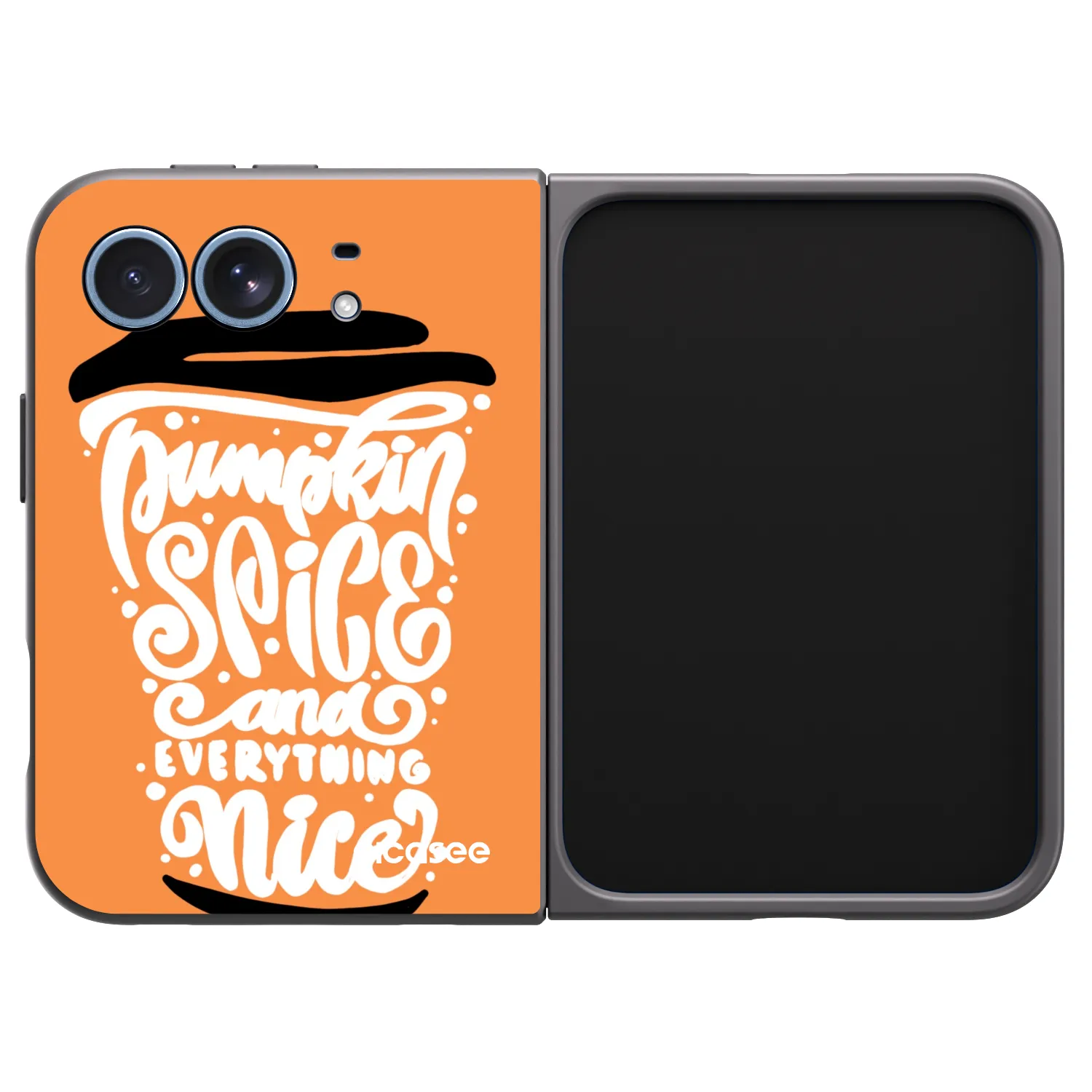 Picasee silikonski črni ovitek za Apple iPhone Duo - Pumpkin coffee