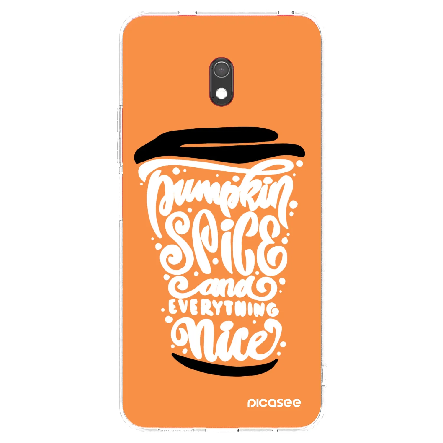 Picasee silikonski prozorni ovitek za Xiaomi Redmi 8A - Pumpkin coffee
