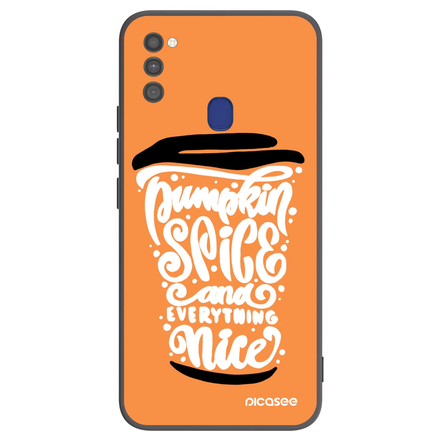 Picasee silikonski črni ovitek za Samsung Galaxy M21 M215F - Pumpkin coffee