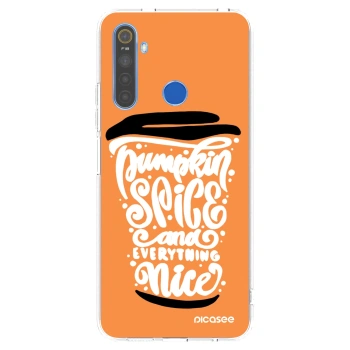Picasee silikonski prozorni ovitek za Realme 5 - Pumpkin coffee