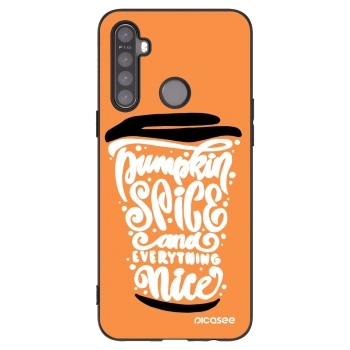 Picasee silikonski črni ovitek za Realme 5 - Pumpkin coffee