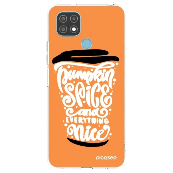 Picasee silikonski prozorni ovitek za Realme C21 - Pumpkin coffee