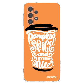 Picasee silikonski prozorni ovitek za Samsung Galaxy A13 4G A135 - Pumpkin coffee