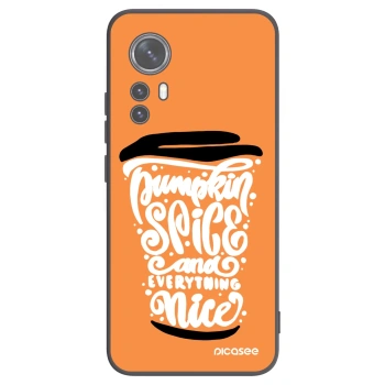 Picasee silikonski črni ovitek za Xiaomi 12X - Pumpkin coffee