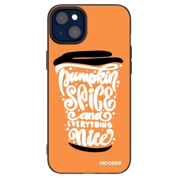 Picasee silikonski črni ovitek za Apple iPhone 14 Plus - Pumpkin coffee