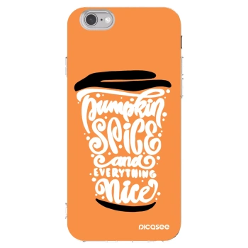 Picasee silikonski prozorni ovitek za Apple iPhone 6/6S - Pumpkin coffee
