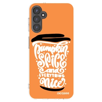 Picasee silikonski prozorni ovitek za Samsung Galaxy A14 4G A145R - Pumpkin coffee
