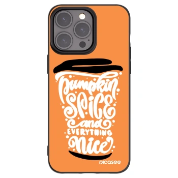 Picasee silikonski črni ovitek za Apple iPhone 15 Pro Max - Pumpkin coffee