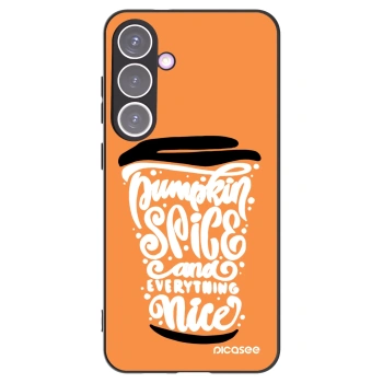 Picasee silikonski črni ovitek za Samsung Galaxy S24+ S926B 5G - Pumpkin coffee
