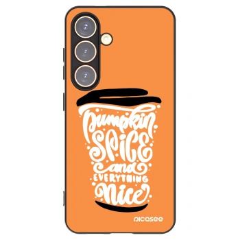Picasee silikonski črni ovitek za Samsung Galaxy S24 S921B 5G - Pumpkin coffee