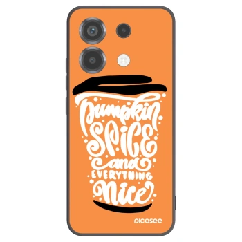 Picasee silikonski črni ovitek za Xiaomi Poco X6 - Pumpkin coffee