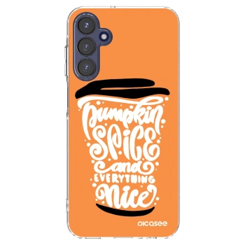 Picasee silikonski prozorni ovitek za Samsung Galaxy A15 A155F 4G - Pumpkin coffee