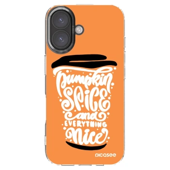 Picasee silikonski prozorni ovitek za Apple iPhone 16 - Pumpkin coffee