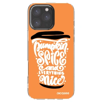 Picasee silikonski prozorni ovitek za Apple iPhone 16 Pro Max - Pumpkin coffee