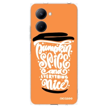 Picasee silikonski prozorni ovitek za Realme C33 (2023) - Pumpkin coffee