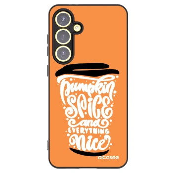 Picasee silikonski črni ovitek za Samsung Galaxy S24 FE S721B - Pumpkin coffee
