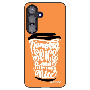 Picasee silikonski črni ovitek za Samsung Galaxy S25 5G - Pumpkin coffee