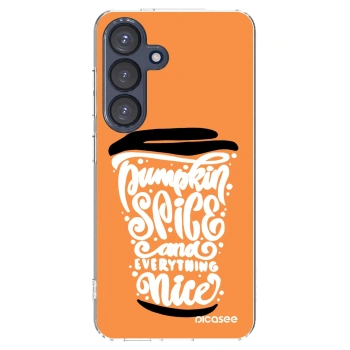 Picasee silikonski prozorni ovitek za Samsung Galaxy S25 5G - Pumpkin coffee