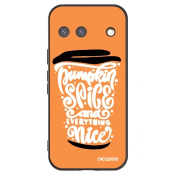 Picasee silikonski črni ovitek za Google Pixel 9 - Pumpkin coffee