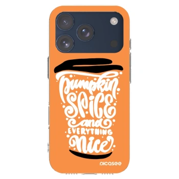 Picasee silikonski prozorni ovitek za Apple iPhone 17 Pro - Pumpkin coffee
