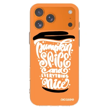 Picasee silikonski prozorni ovitek za Apple iPhone 17 Pro Max - Pumpkin coffee