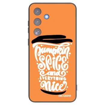 Picasee silikonski črni ovitek za Samsung Galaxy S25 FE 5G - Pumpkin coffee