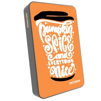 Picasee Prenosna baterija z MagSafe 10 000 mAh Siva - Pumpkin coffee