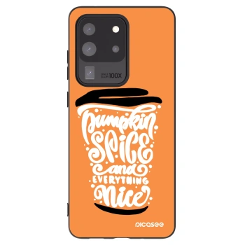Picasee silikonski črni ovitek za Samsung Galaxy S20 Ultra 5G G988F - Pumpkin coffee