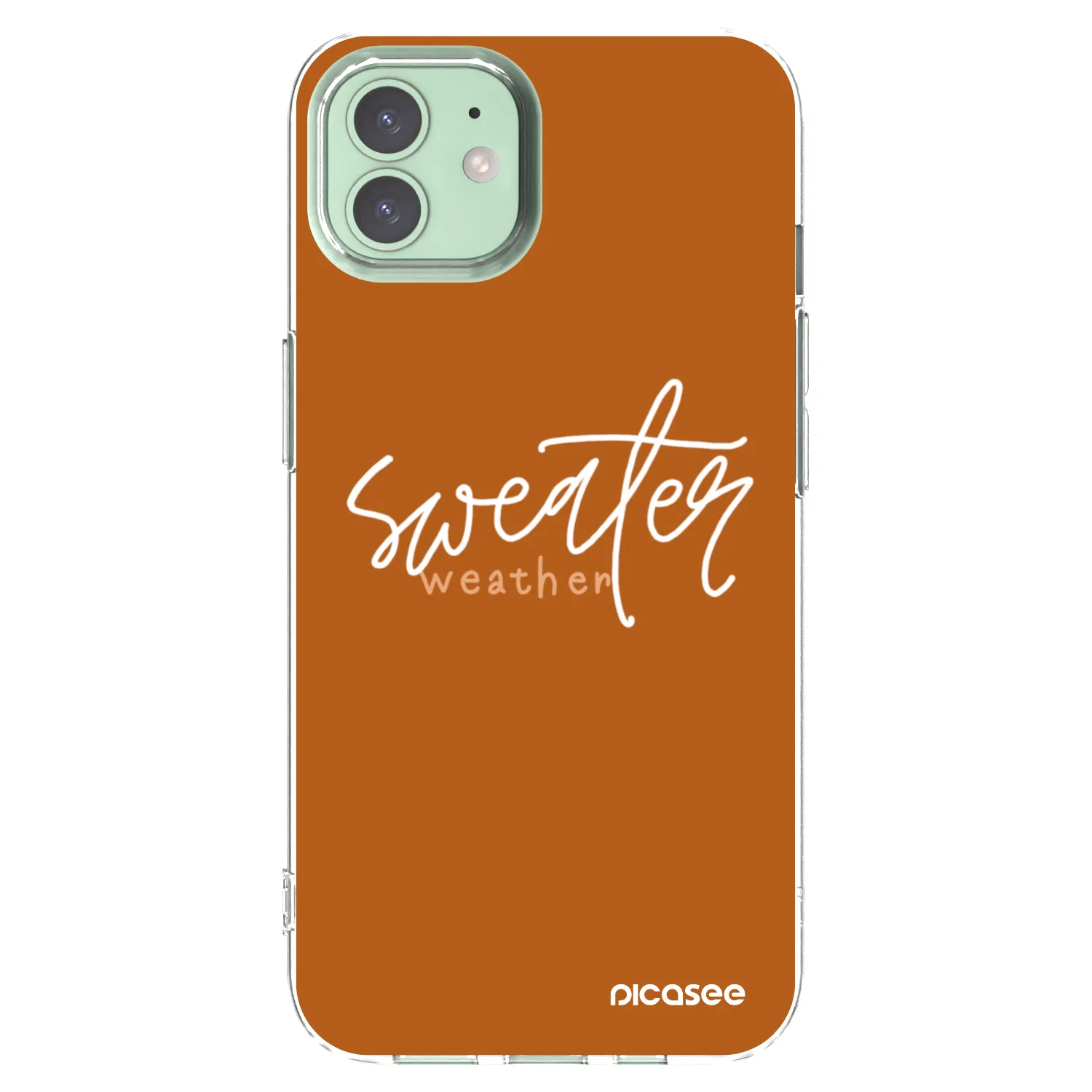 Picasee silikonski prozorni ovitek za Apple iPhone 12 - Sweater weather