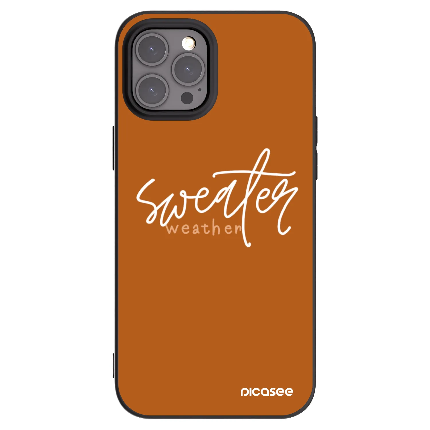 Picasee silikonski črni ovitek za Apple iPhone 12 Pro Max - Sweater weather