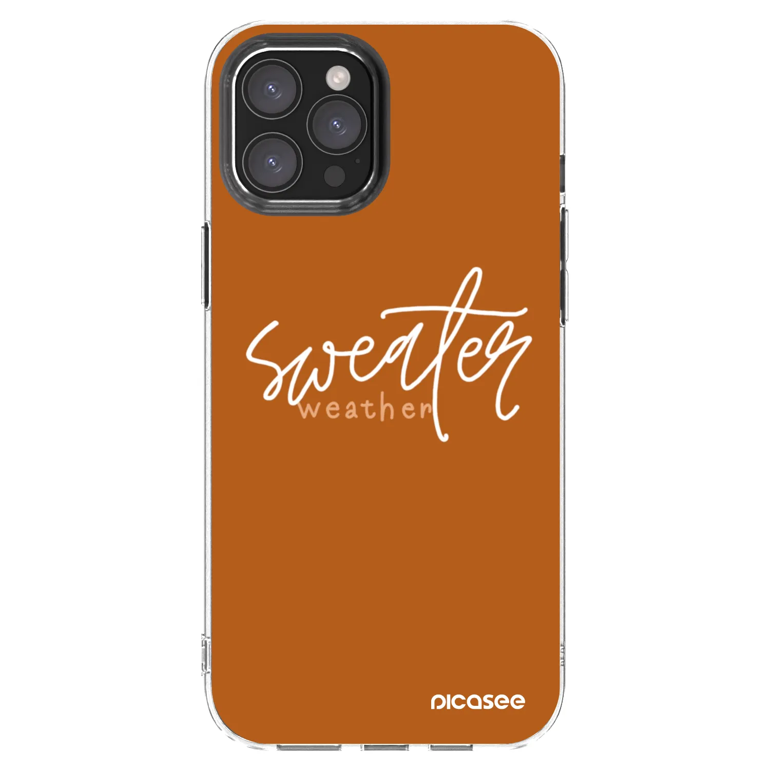 Picasee silikonski prozorni ovitek za Apple iPhone 12 Pro Max - Sweater weather