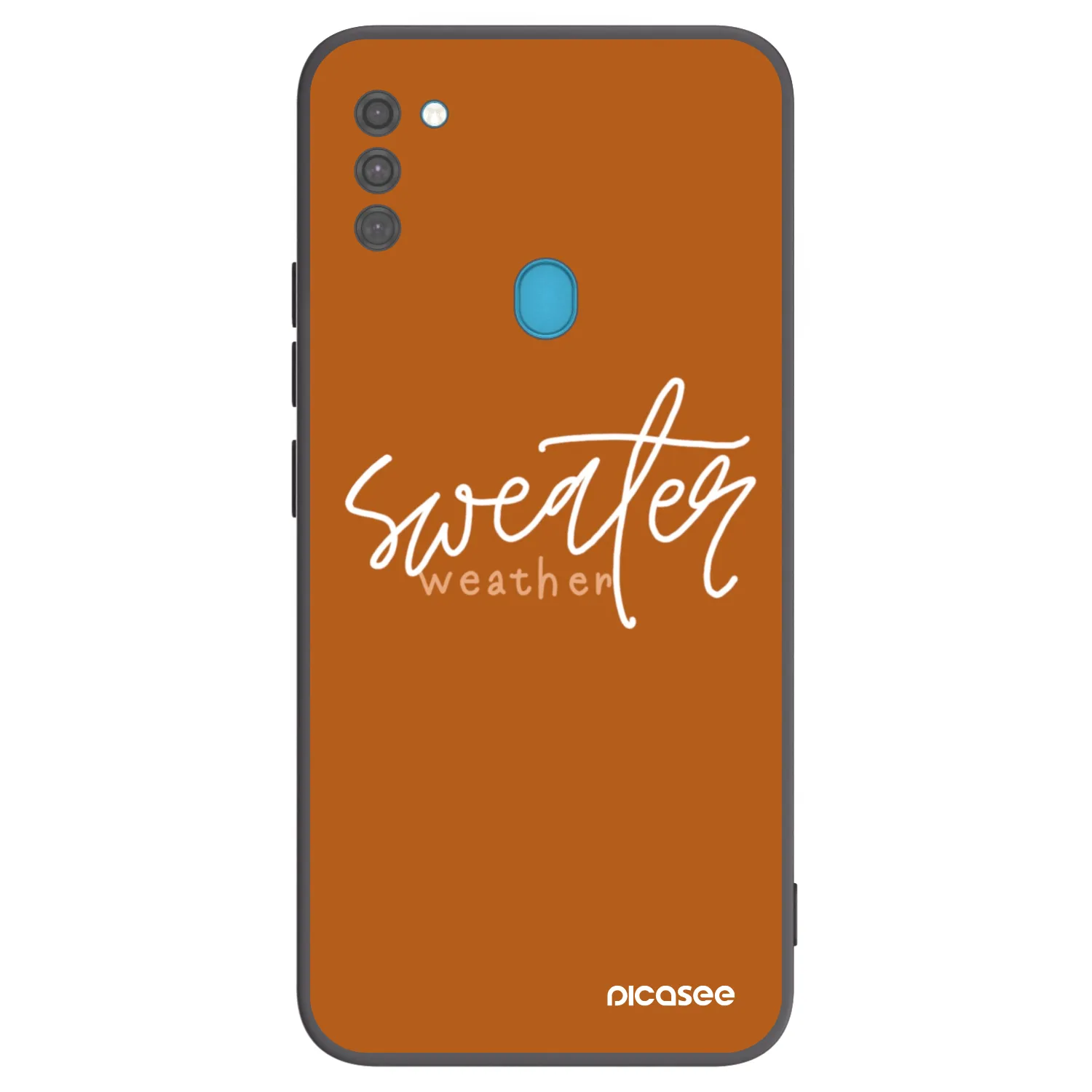 Picasee silikonski črni ovitek za Samsung Galaxy M11 - Sweater weather
